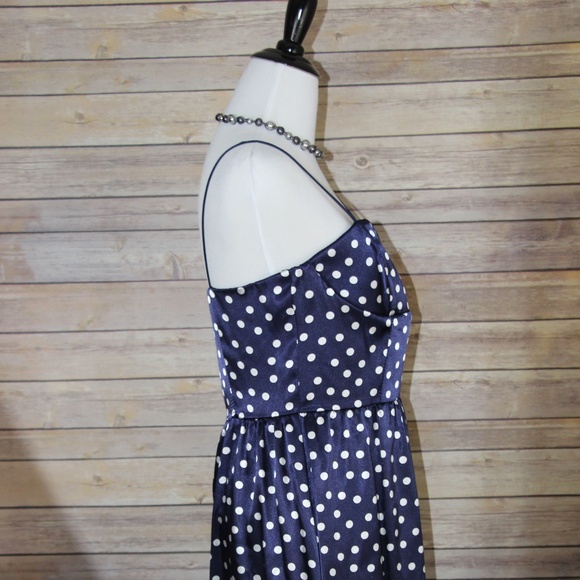 ELIZA J. NEW YORK Navy and White Polka Dot Dress - Picture 7 of 8